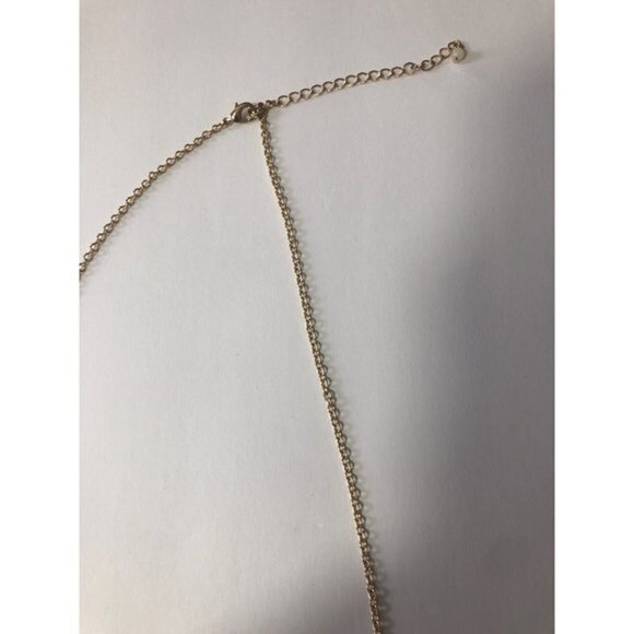 Avon Goldtone Orange Pendant Long Chain Necklace 28” - Picture 3 of 6